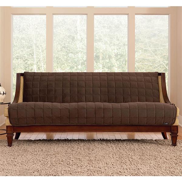 Surefit Sure Fit Deluxe Pet Sofa Cover 96 In X 37 Chocolate Delusofachoc1 Rona Surefit Sure Fit Deluxe Pet Sofa Cover, Sure Fit Pet Furniture Cover