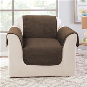 Sure Fit Elegant Pick Stitch Armchair Cover - 48-in x 37-in - Brown