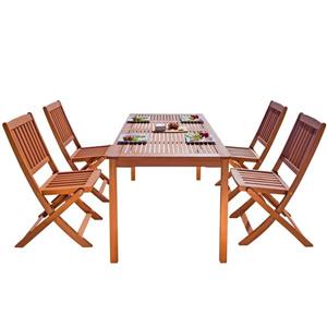 Ensemble de salle à manger avec chaises pliantes Malibu de Vifah, 5 mcx