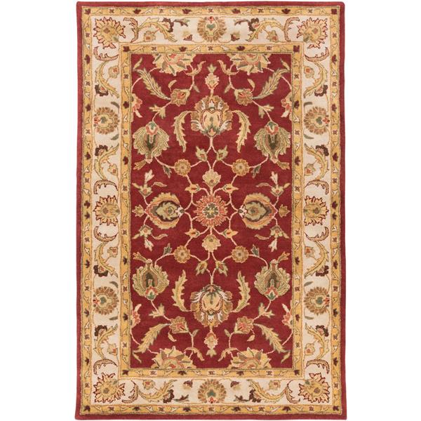 Surya Oxford Traditional Area Rug - 5-ft x 8-ft - Rectangular - Clay/Khaki