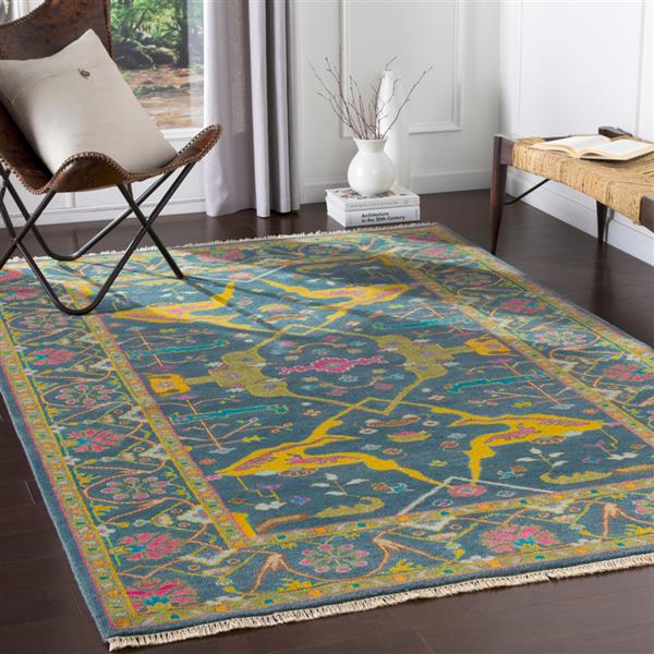 Surya Antique Traditional Area Rug - 2-ft x 3-ft - Rectangular - Olive