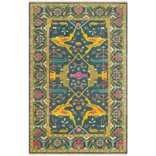 Surya Antique Traditional Area Rug - 2-ft x 3-ft - Rectangular - Olive