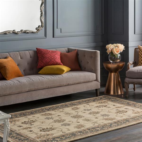 Surya Middleton Traditional Area Rug - 9-ft x 13-ft - Rectangular - Khaki