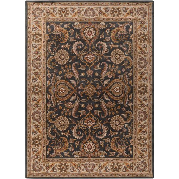 Surya Middleton Traditional Area Rug - 3-ft x 5-ft - Rectangular - Olive/Camel