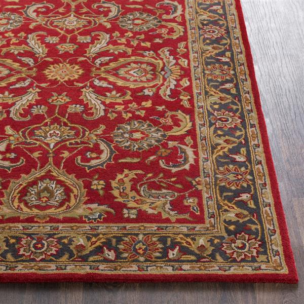 Surya Middleton Traditional Area Rug - 3-ft x 5-ft - Rectangular - Red/Tan