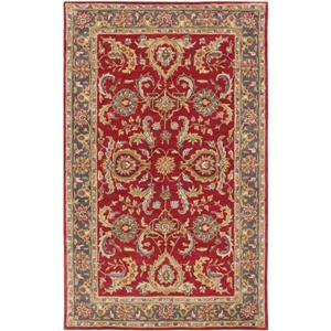 Surya Middleton Traditional Area Rug - 4-ft x 6-ft - Rectangular - Red/Tan