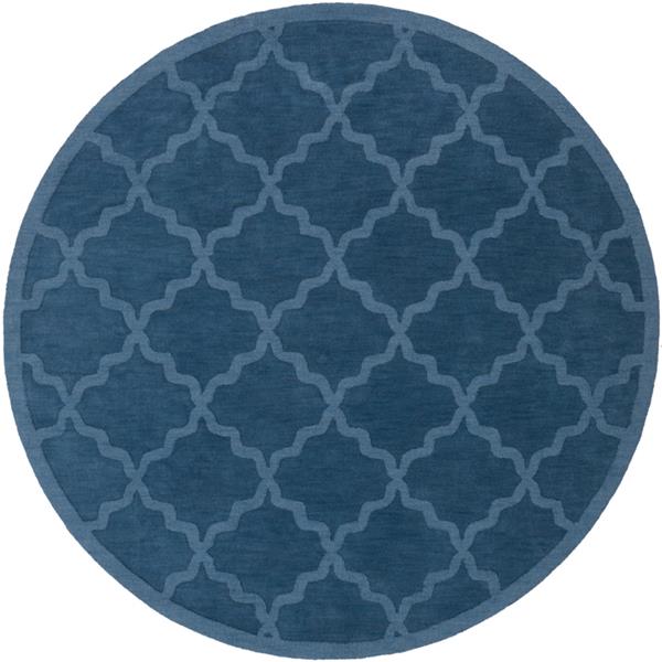 Surya Central Park Solid Area Rug - 6-ft - Round - Navy