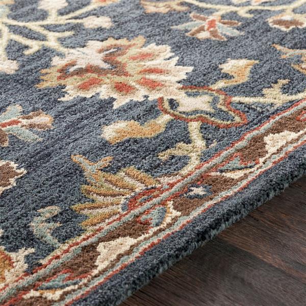 Surya Middleton Traditional Area Rug - 6-ft x 9-ft - Rectangular - Navy/Green