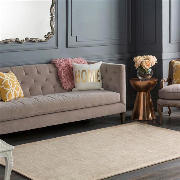 Surya Silk Route Solid Area Rug - 4-ft x 6-ft - Rectangular - Khaki