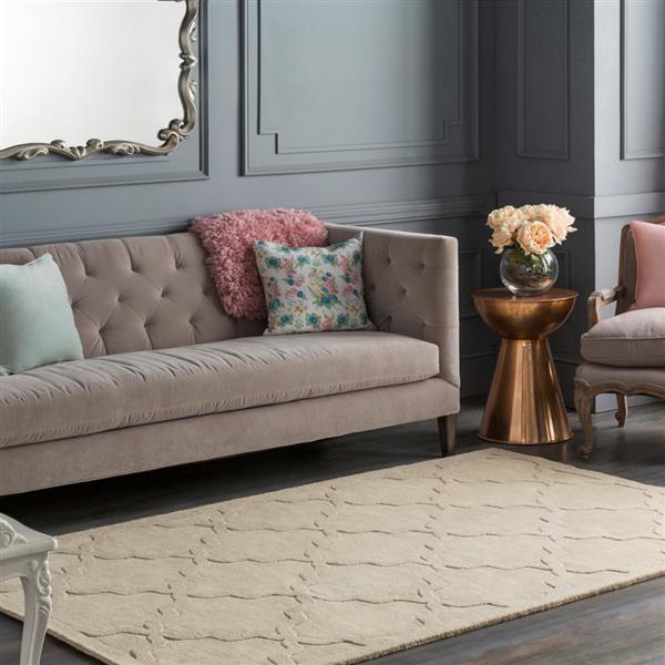 Surya Central Park Solid Area Rug - 8-ft x 10-ft - Rectangular - Khaki