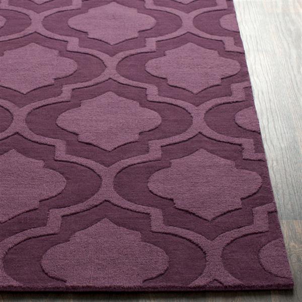 Surya Central Park Solid Area Rug - 9-ft 9-in - Round - Eggplant