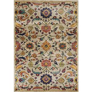 Tapis Brighton de Kalora, style oriental, 5, 25 pi x 7, 58 pi, beige