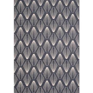 Tapis Vista de Kalora, motif géométrique, 5, 25 pi x 7, 58 pi, bleu