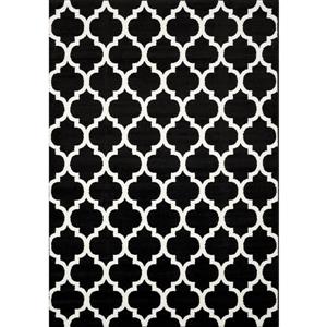 Novelle Home Siecle Rug - Ogee Pattern - 5.25-ft x 7.58-ft - Black
