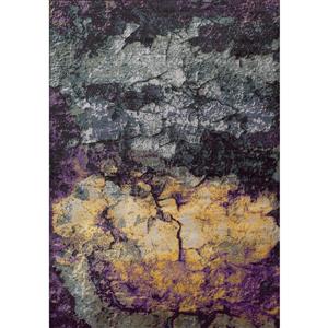 Tapis Antika de Kalora, motif abstrait, 6, 58 pi x 9, 8 pi, gris