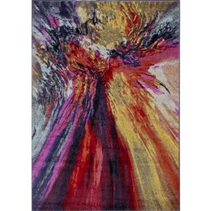 Novelle Home Sovereign Rug - Abstract Volcano - 7.8-ft x 10.5-ft - Pink