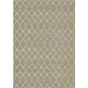 Tapis Vista de Kalora, losanges délicats, 2 pi x 7, 58 pi, vert