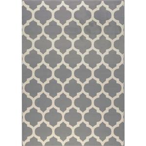 Novelle Home Fiona Rug - Classy Ogee Pattern - 7.6-ft x 10.5-ft - Grey