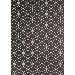 Tapis Parlour de Kalora, motif géométrique, 7, 8 pi x 10, 83 pi, gris