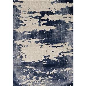 Tapis Alida de Kalora, motif abstrait, 5, 08 pi x 7, 58 pi, beige