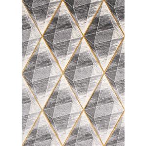 Tapis Soho de Kalora, géométrie moderne, 7, 8 pi x 10, 5 pi, gris