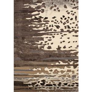Novelle Home Fiona Rug - Abstract Forest Island - 5.25-ft x 7.3-ft - Cream
