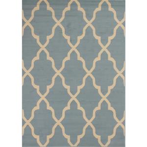 Novelle Home Fiona Rug - Narrow Ogee Pattern - 5.25-ft x 7.3-ft - Blue