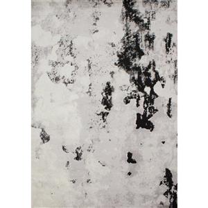 Novelle Home Meridian Rug - Abstract Pebble Pattern - 7.8-ft x 10.5-ft - Grey