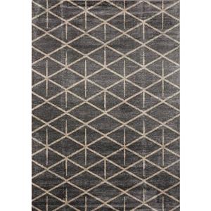 Novelle Home Sigma Rug - Modern Triangular Pattern - 5.25-ft x 7.58-ft - Cream