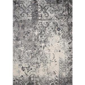 Kalora Breeze Rug - Faded Etching Pattern - 7.8-ft x 10.5-ft - Grey