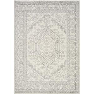 Novelle Home Converge Rug - Traditional Pattern - 2.58-ft x 4.9-ft - White