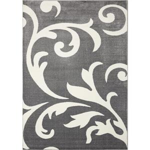 Novelle Home Siecle Rug - Victorian Pattern - 5.25-ft x 7.58-ft - Grey