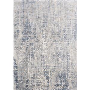 Kalora Harmony Rug - Crosshatch Pattern - 5.25-ft x 7.58-ft - Grey