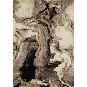 Novelle Home Paladin Rug - Elemental Pattern - 5.25-ft x 7.58-ft - Beige