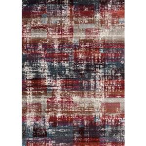 Tapis Sidra de Kalora, motif abstrait, 7, 58 pi x 10, 5 pi, beige