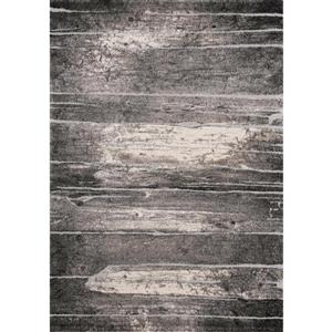 Tapis Montana de Kalora, motif abstrait, 7, 8 pi x 10, 5 pi, gris