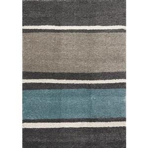 Tapis Maroq de Kalora, lignes délicates, 6, 58 pi x 9, 5 pi, gris