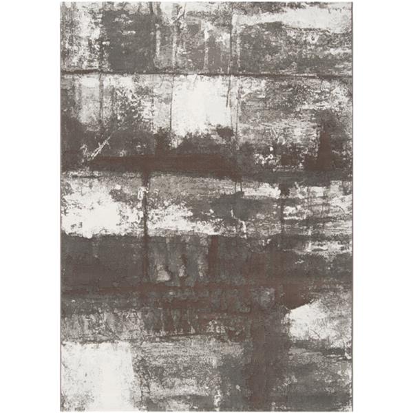 Surya Contempo Modern Area Rug - 5-ft 3-in x 7-ft 6-in - Rectangular - White/Brown