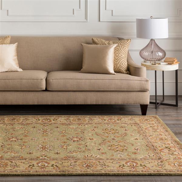 Surya Crowne Traditional Area Rug - 4-ft x 6-ft - Rectangular - Olive ...