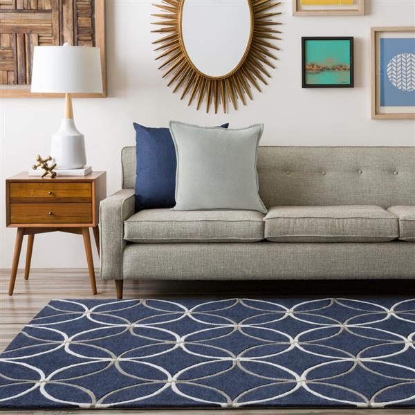 Surya Cosmopolitan Transitional Area Rug - 9-ft x 13-ft - Rectangular - Navy
