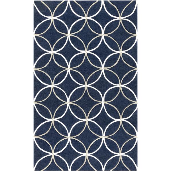 Surya Cosmopolitan Transitional Area Rug - 9-ft x 13-ft - Rectangular - Navy