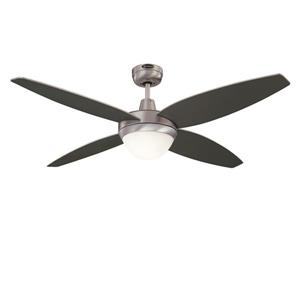 Ventillateur de plafond Havana de Westinghouse Lighting Canada, 2 lumières, 4 pales, aluminium brossé