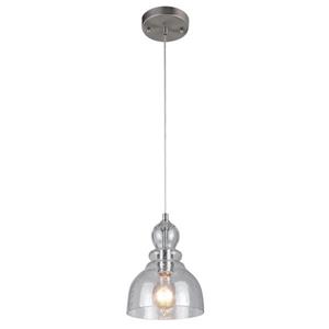 Westinghouse Lighting Canada Glass Pendant Light - 1-Light - Brushed Nickel