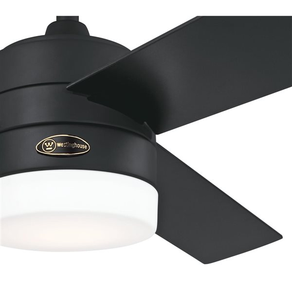 Ventillateur de plafond Alta-Vista de Westinghouse Lighting Canada lumière DEL 3 pales noir mat