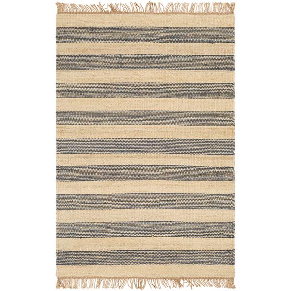 Surya Davidson II Natural Fiber Area Rug - 8-ft x 10-ft - Rectangular - Beige/Navy