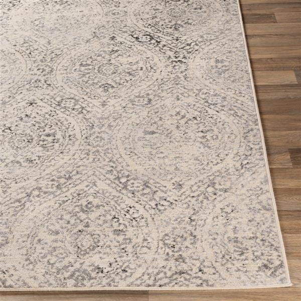 Surya City light Transitional Area Rug - 6-ft 7-in x 9-ft - Rectangular - Charcoal