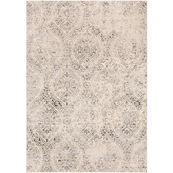 Surya City light Transitional Area Rug - 6-ft 7-in x 9-ft - Rectangular - Charcoal
