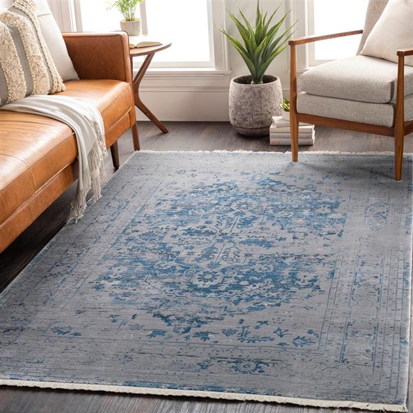 Surya Ephesians Updated Traditional Area Rug - 9-ft x 12-ft 10-in - Rectangular - Blue/Gray
