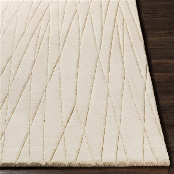 Surya Etching Solid Area Rug 8ft x 11ft Rectangular Cream