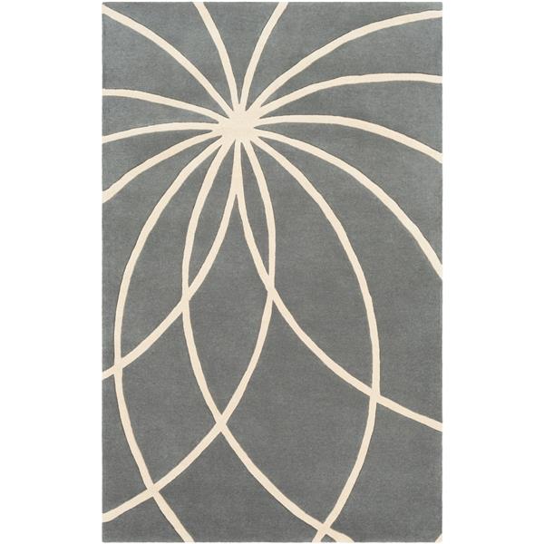 Surya Forum Modern Area Rug 5ft x 8ft Rectangular Charcoal